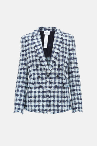 Akris Tweed Double Breasted Blazer