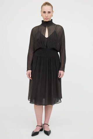 Akris Silk Pleated Dress