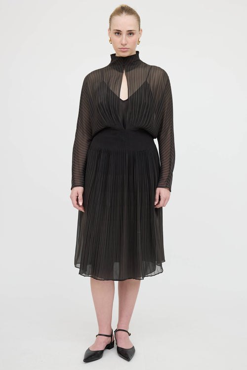 Akris Silk Pleated Dress