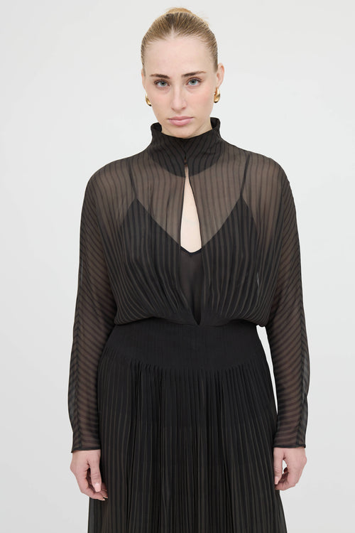 Akris Silk Pleated Dress