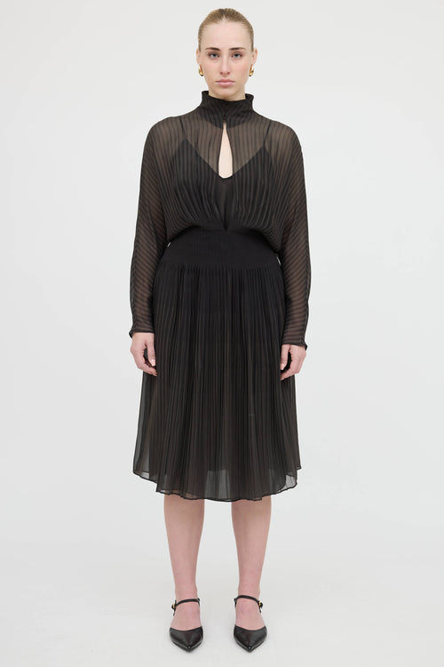 Akris Silk Pleated Dress