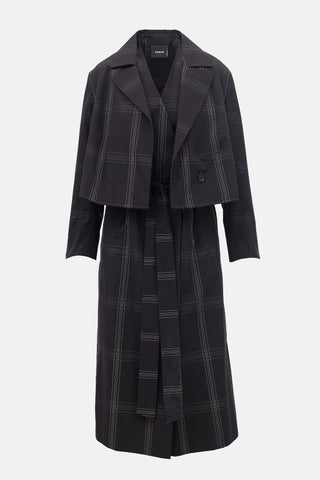 Akris Check Trench Set