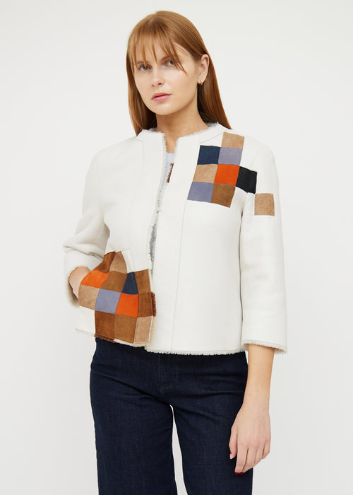 Akris Punto Cream & Multicolour Reversable Jacket