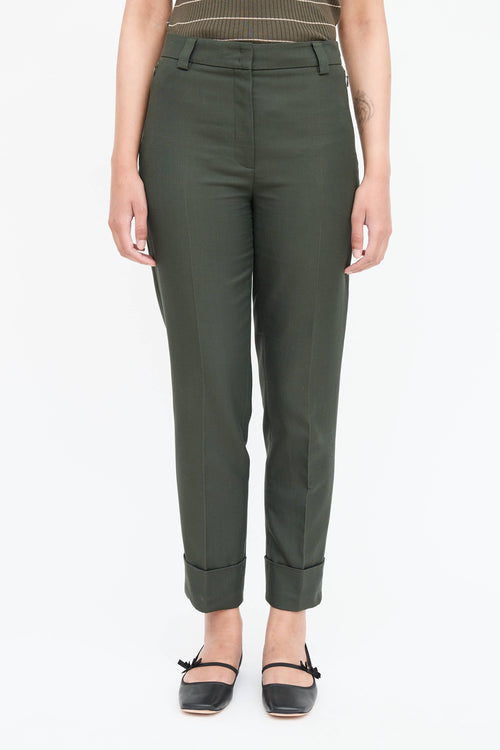 Akris Pleated Cuffed Trouser