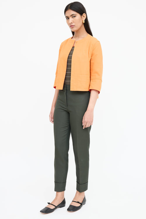 Akris Pleated Cuffed Trouser