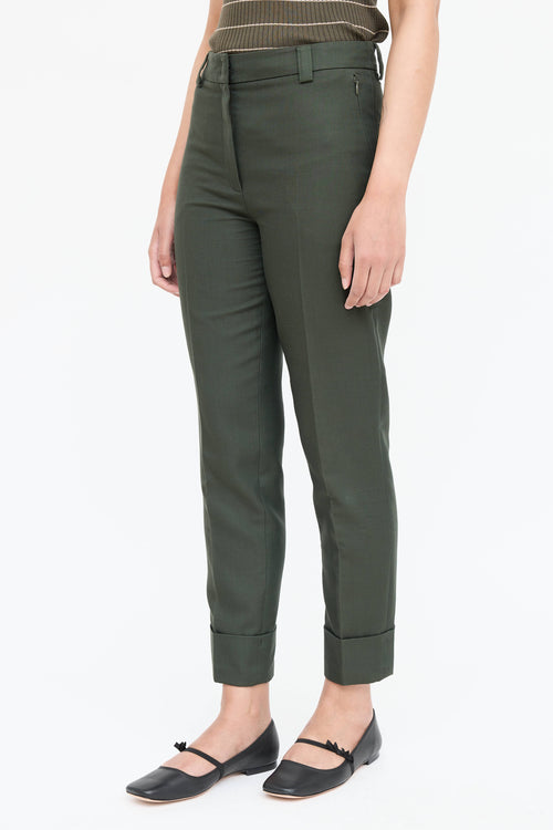 Akris Pleated Cuffed Trouser
