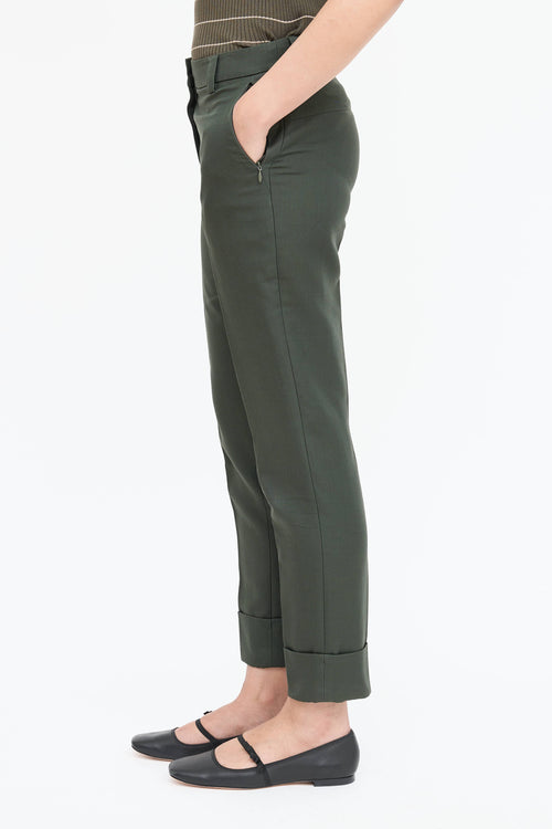 Akris Pleated Cuffed Trouser