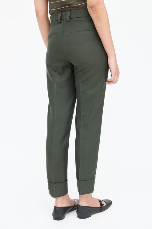 Akris Pleated Cuffed Trouser