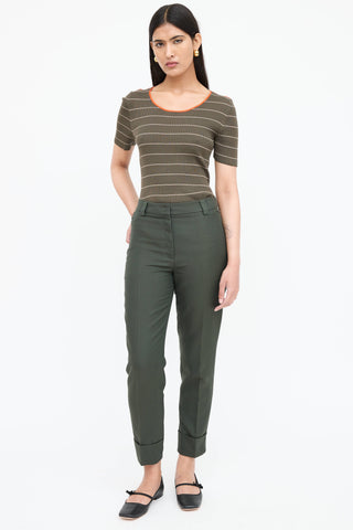 Akris Striped Ribbed Top