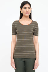 Akris Striped Ribbed Top