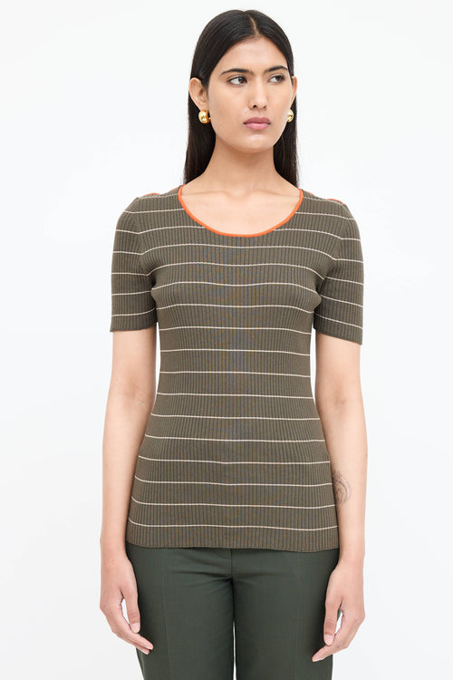 Akris Striped Ribbed Top