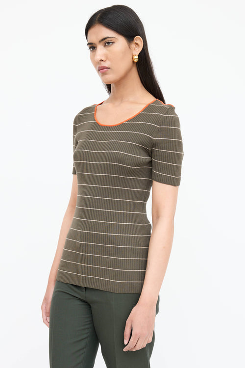 Akris Striped Ribbed Top