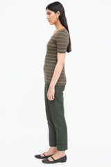 Akris Striped Ribbed Top
