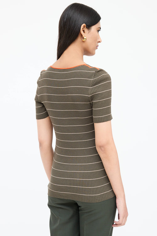 Akris Striped Ribbed Top