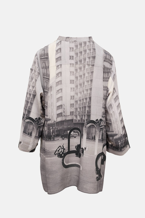 Akris Magnets Photo Print Top