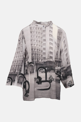 Akris Magnets Photo Print Top