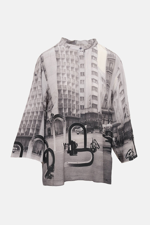 Akris Magnets Photo Print Top