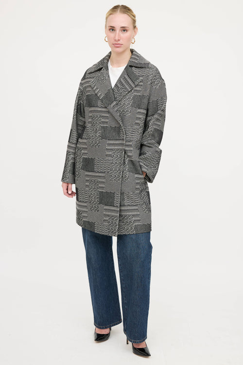 Akris Woven Striped Coat