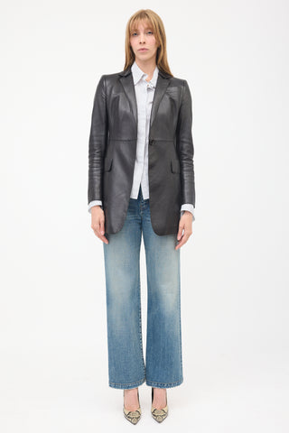 Akris Leather Blazer