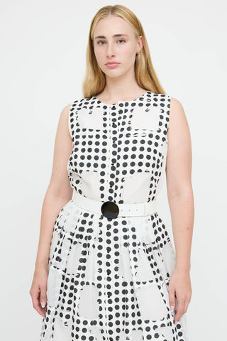 Akris Mesh Polka Dot Dress