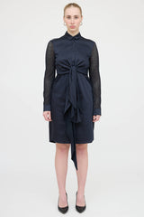 Akris Perforated Button Up Dress