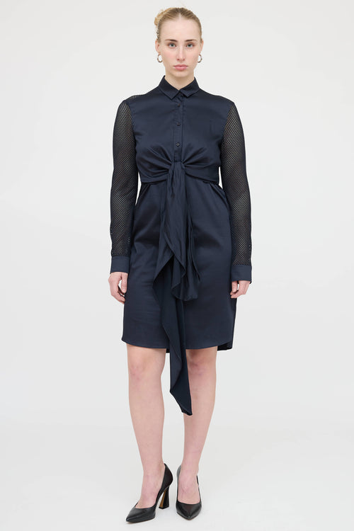 Akris Perforated Button Up Dress