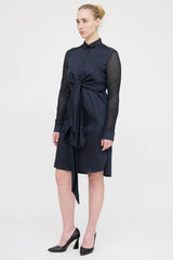 Akris Perforated Button Up Dress