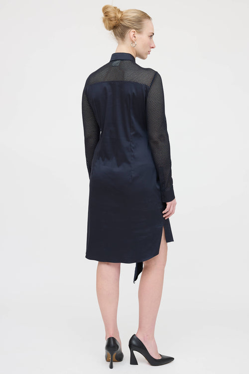 Akris Perforated Button Up Dress