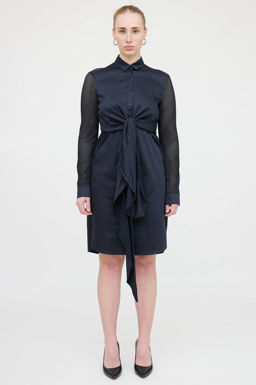 Akris Perforated Button Up Dress