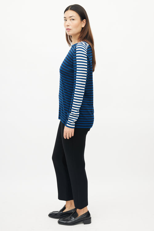 Akris Navy Multi Striped Sweater