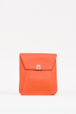 Akris Orange Leather Little Anouk Bag