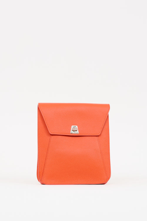 Akris Orange Leather Little Anouk Bag