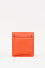 Akris Orange Leather Little Anouk Bag