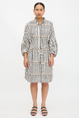 Akris Printed Half Button Dress