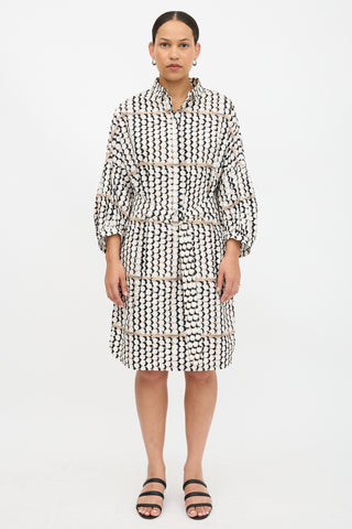 Akris Printed Half Button Dress
