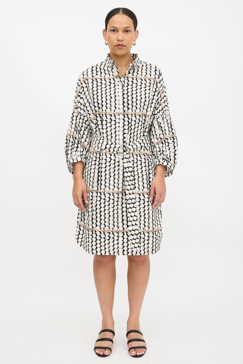 Akris Printed Half Button Dress