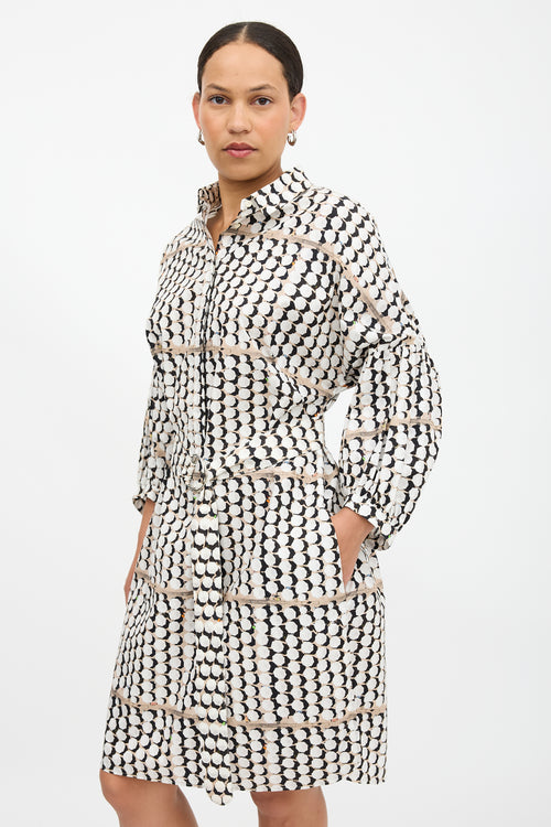 Akris Printed Half Button Dress