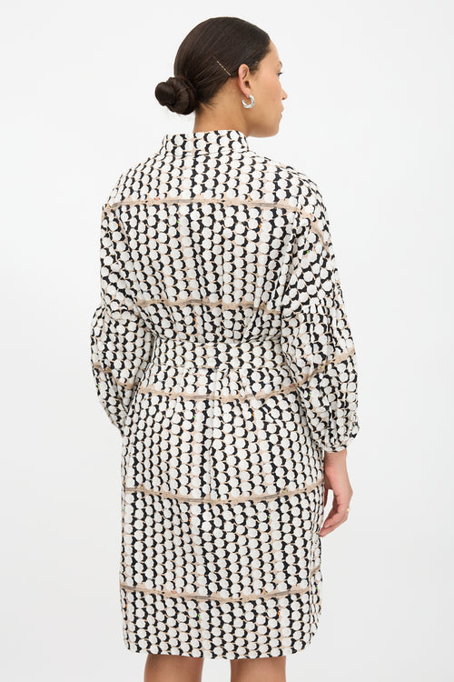 Akris Printed Half Button Dress