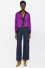 Akris Suede Motorcycle Jacket