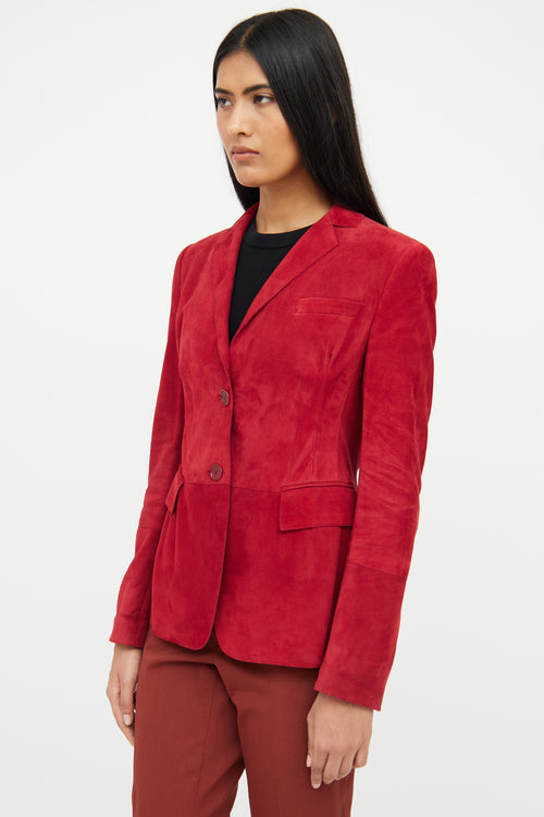 Akris Red Suede Blazer