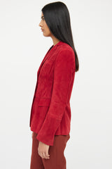 Akris Red Suede Blazer