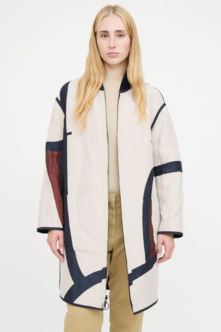 Akris Reversible Patterened Coat