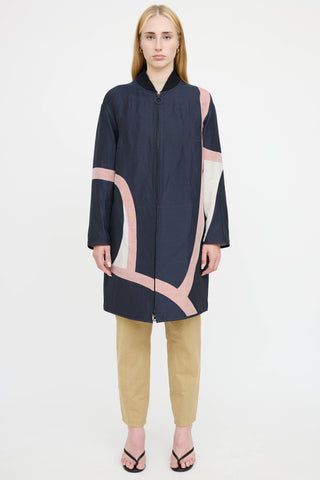 Akris Reversible Patterened Coat