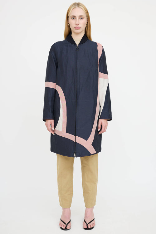 Akris Reversible Patterened Coat