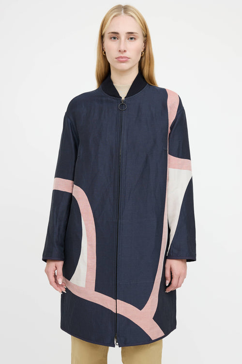 Akris Reversible Patterened Coat
