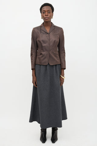 Akris Silk Satin Tailored Blazer