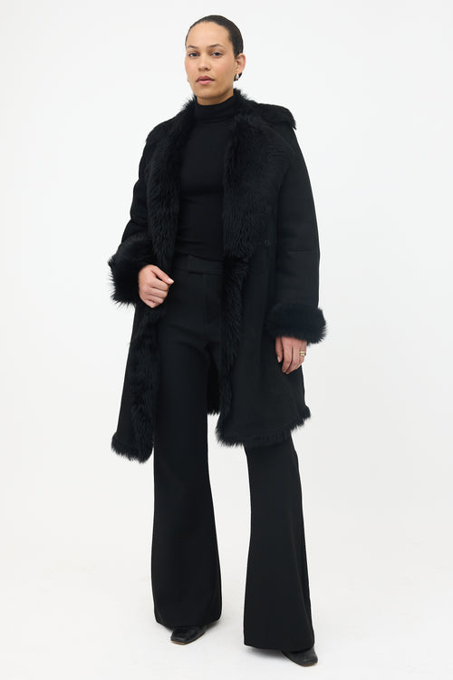 Akris Suede & Fur Coat