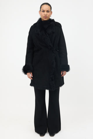 Akris Suede & Fur Coat