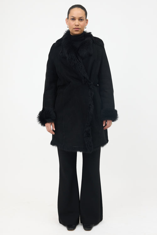 Akris Suede & Fur Coat