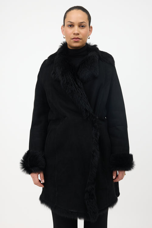 Akris Suede & Fur Coat